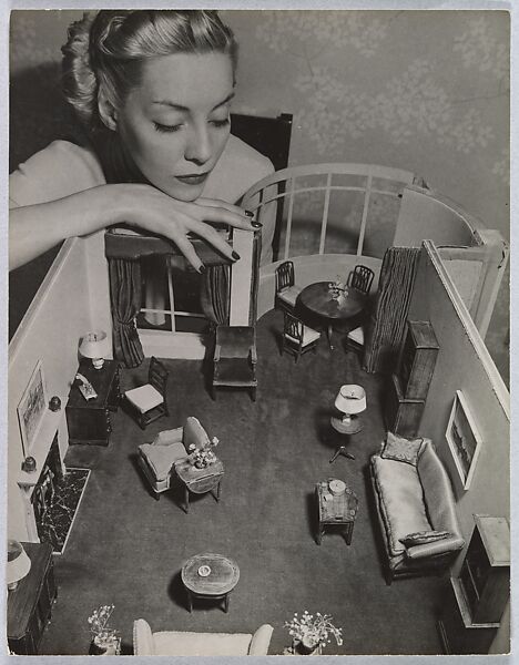 Model with Room Designed by Grace Meyercord, André Kertész (American (born Hungary), Budapest 1894–1985 New York), Gelatin silver print 