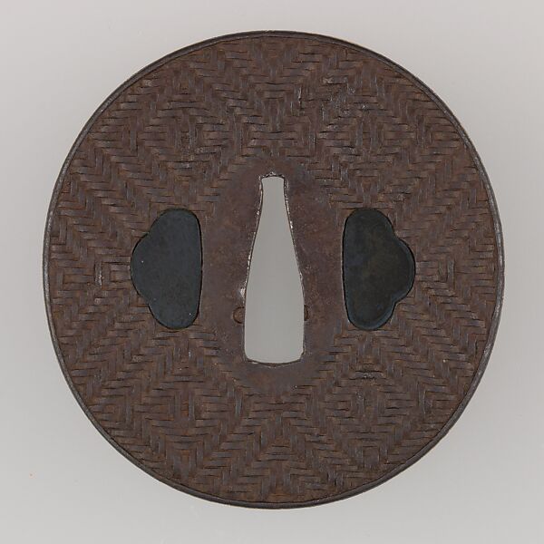 Sword Guard (Tsuba), Iron, copper, Japanese 