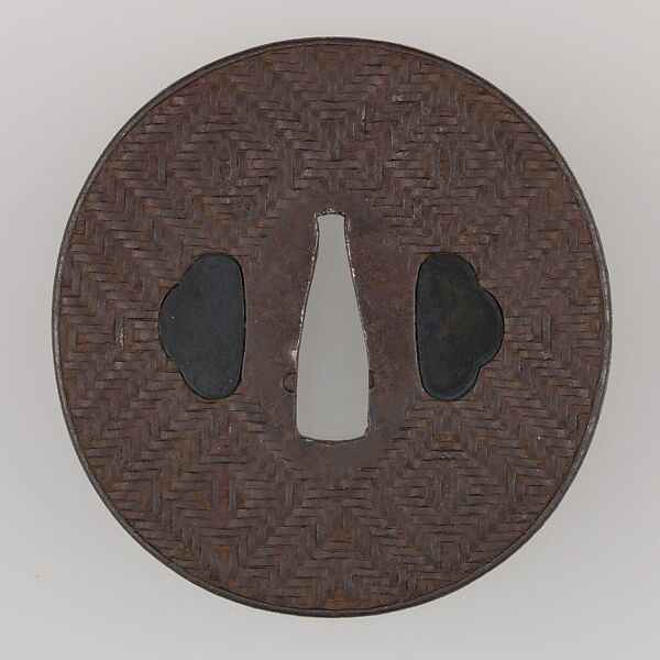 Sword Guard (Tsuba), Iron, copper, Japanese 