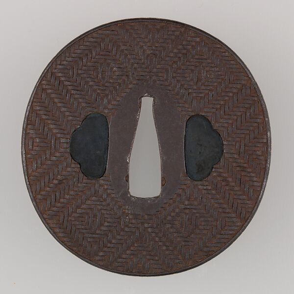Sword Guard (Tsuba), Iron, copper, Japanese