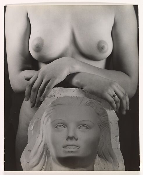 Female Torso With Plaster Relief, André Kertész (American (born Hungary), Budapest 1894–1985 New York), Gelatin silver print 