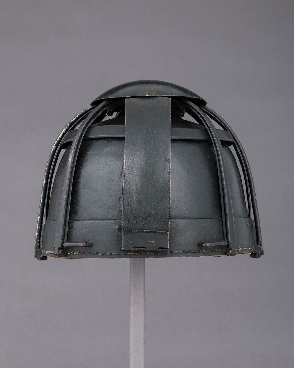 Spider Helmet, Steel, pigment, textile, British or French