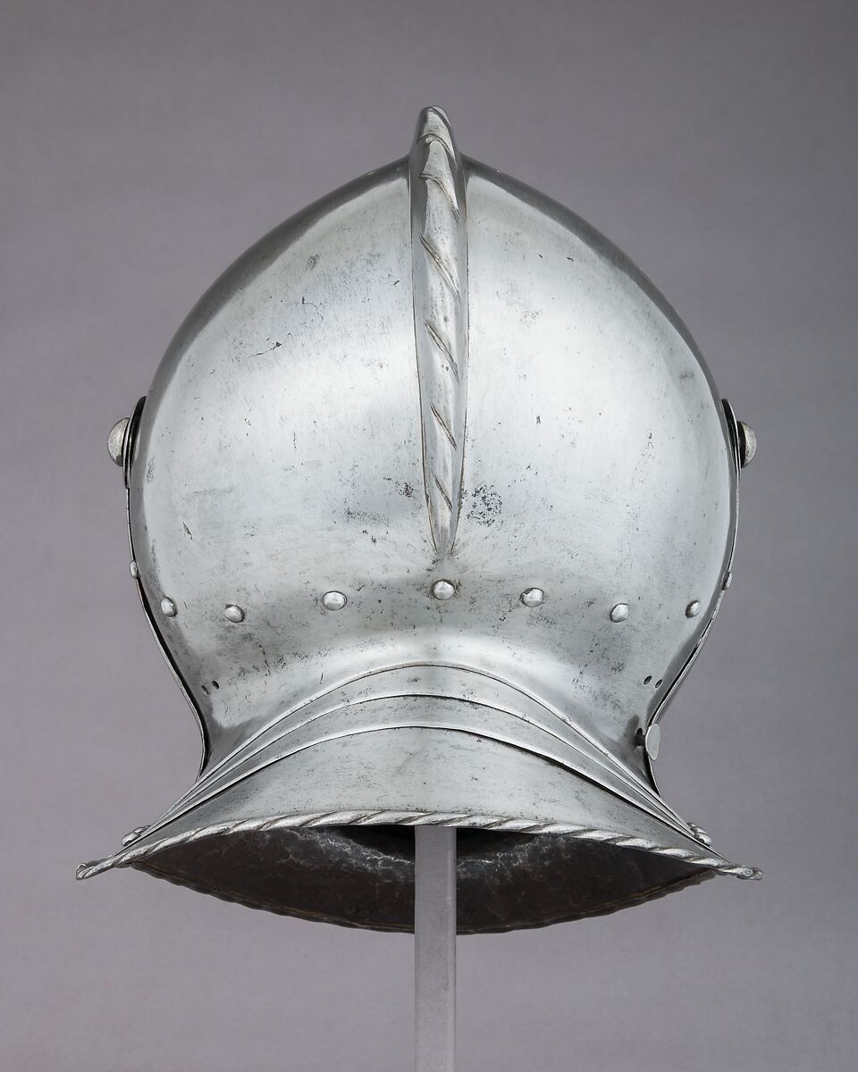 Close-Helmet for the Field, Steel, leather, German, Nuremberg