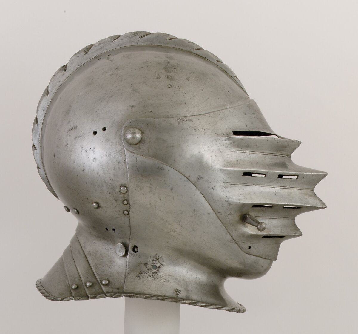 Close-Helmet for the Field, Steel, leather, German, Nuremberg 