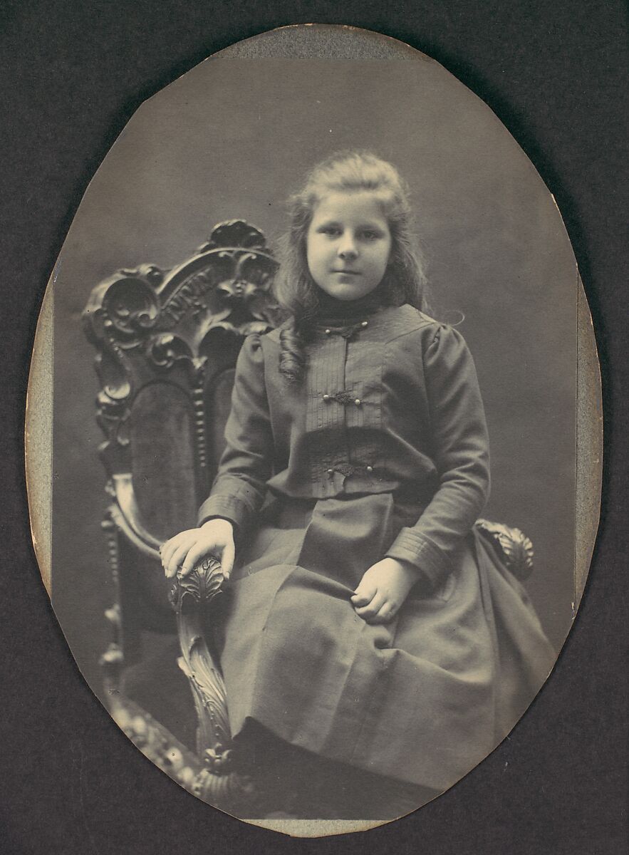[Girl with Ringlets, Seated, Three-Quarter Length], Frederick Gutekunst (American (born Germany), 1832–1917), Gelatin silver print 