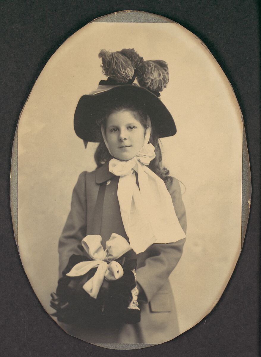 [Girl in Walking Costume with Hat and Muff], Frederick Gutekunst (American (born Germany), 1832–1917), Gelatin silver print 