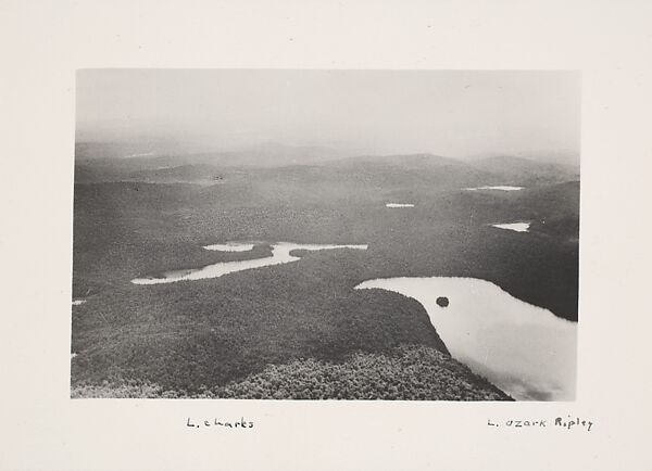 [Lake Charles and Lake Ozark Ripley, Louisiana from the Air], Charles Henry Breed (American, 1876–1950), Gelatin silver print 
