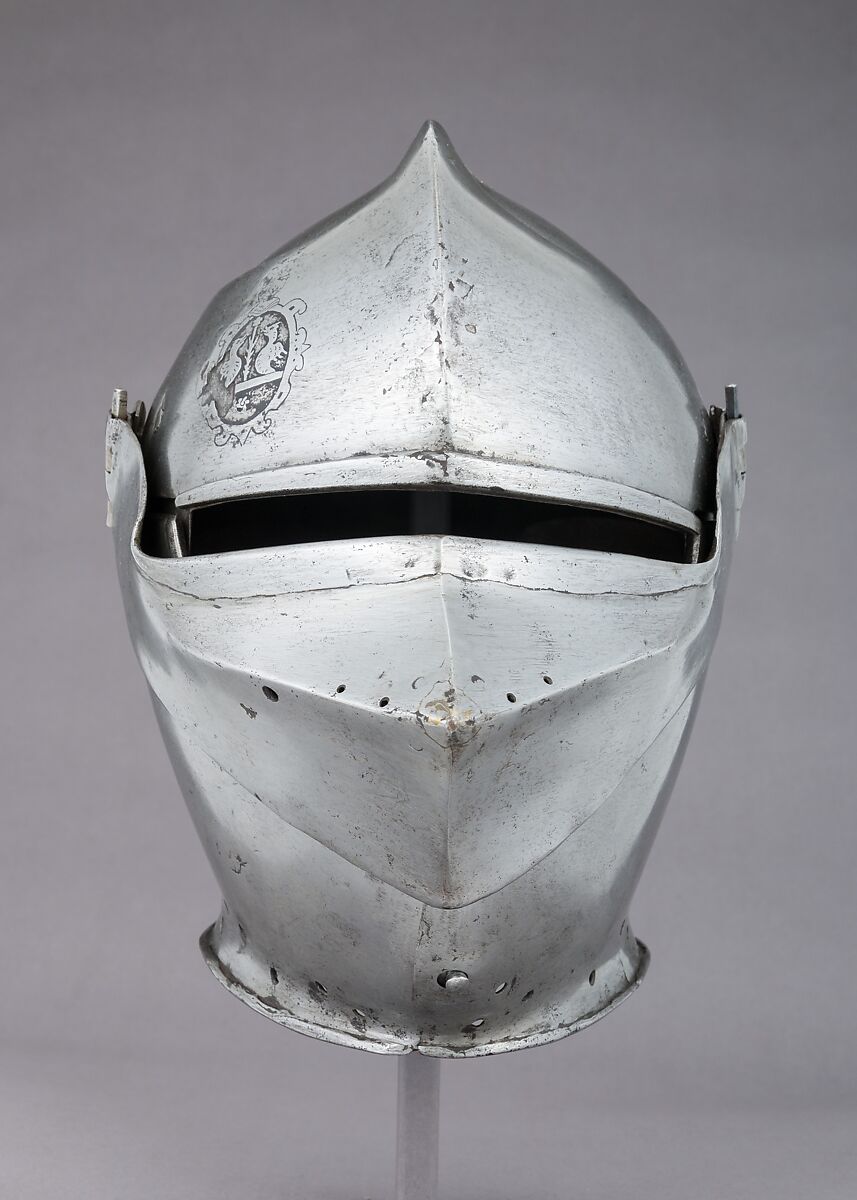 Armet with Wrapper, Steel, leather, Italian