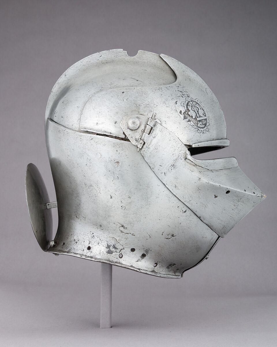 Armet with Wrapper, Steel, leather, Italian