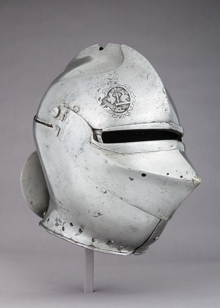 Armet with Wrapper, Steel, leather, Italian