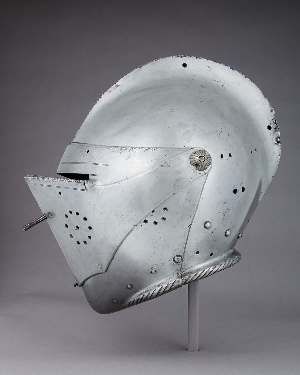 Close-Helmet for the Tilt, Steel, leather, textile, Austrian, Innsbruck