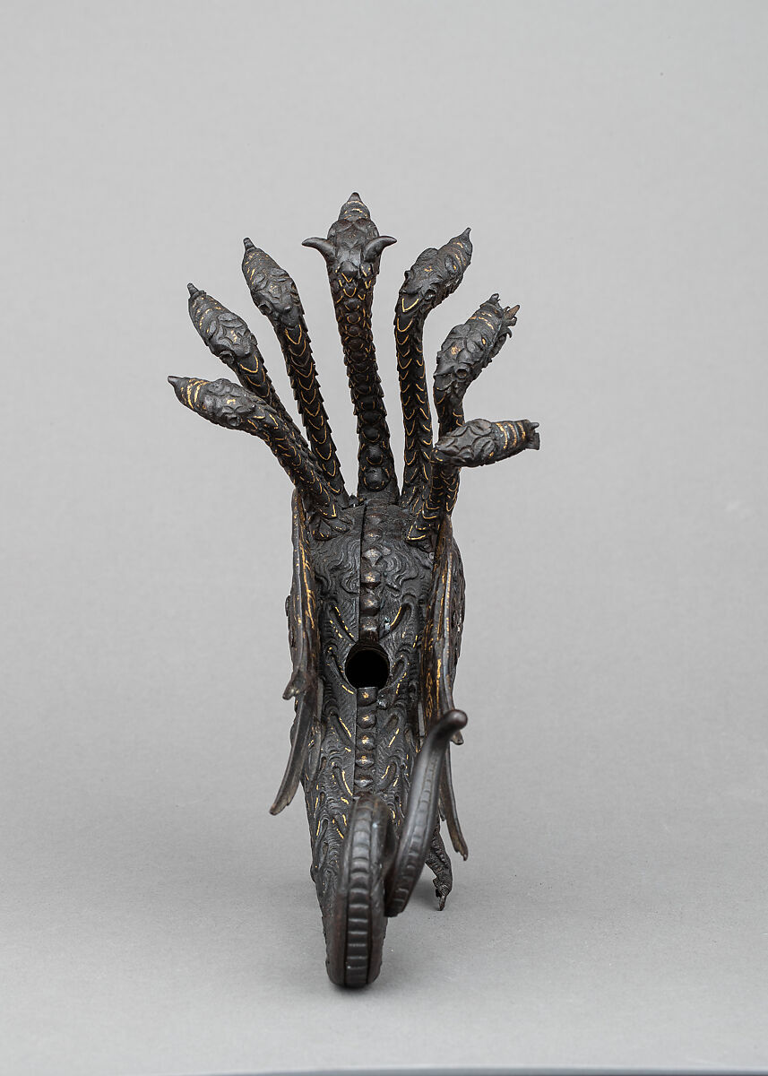 Helmet Crest for the Burgonet of Sforza Pallavicino (1519–1585), Iron, gold, Italian, Milan