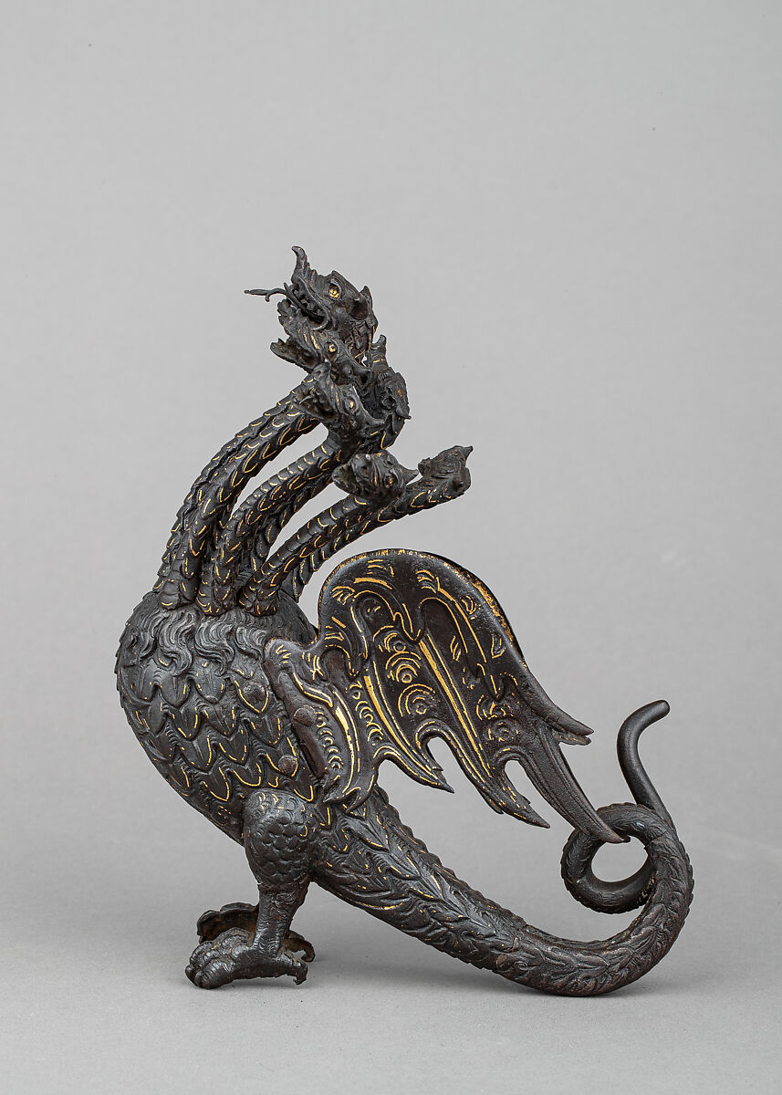 Helmet Crest for the Burgonet of Sforza Pallavicino (1519–1585), Iron, gold, Italian, Milan