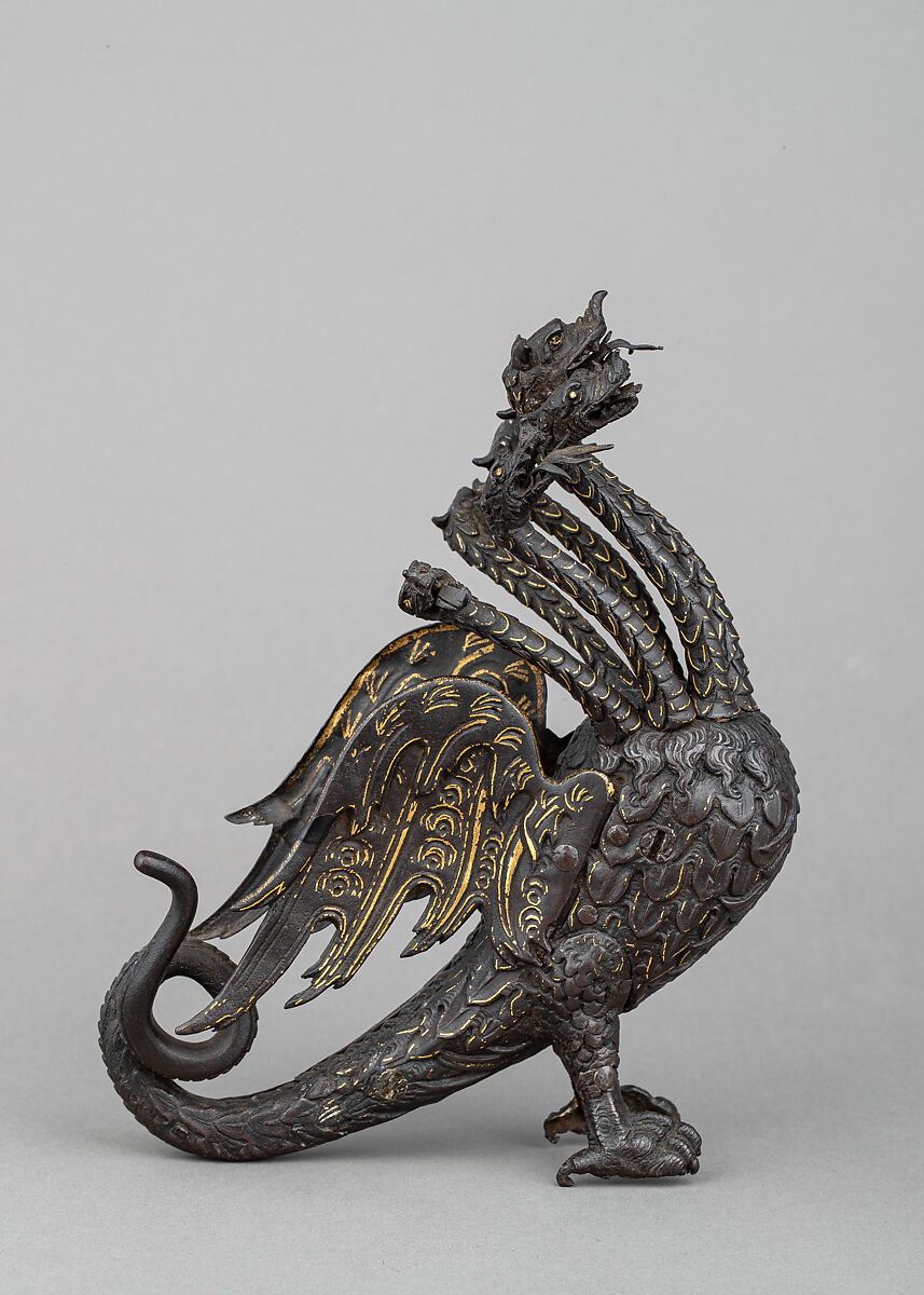 Helmet Crest for the Burgonet of Sforza Pallavicino (1519–1585), Iron, gold, Italian, Milan