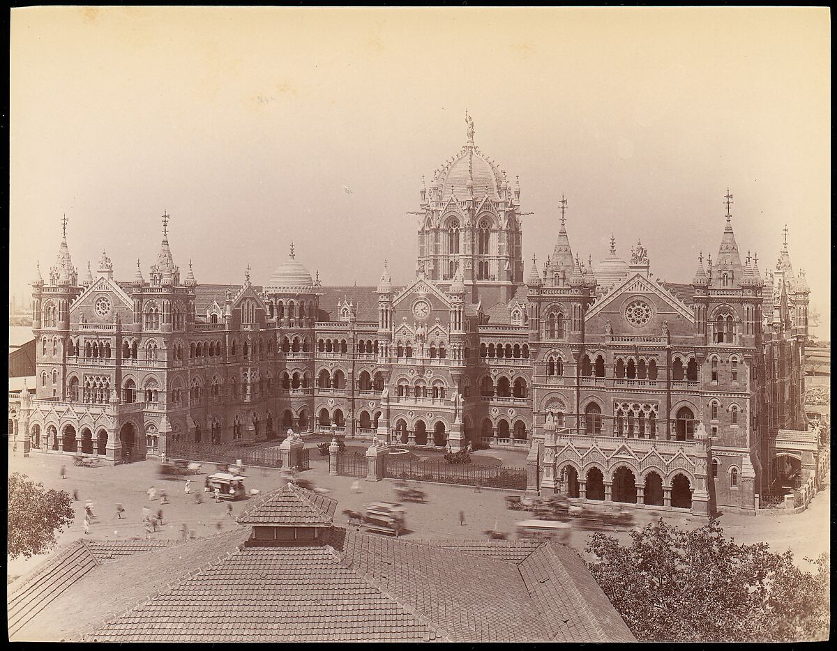 [Victoria Terminus Building, Mumbai], Unknown, Albumen silver print from glass negative 