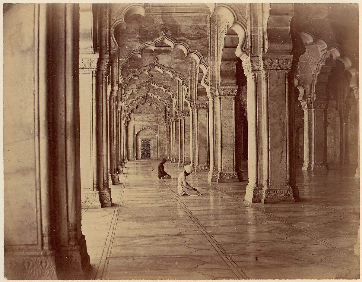 Moti Masjid: Pearl Mosque in Interior of Fort Agra, Unknown, Albumen silver print from glass negative 