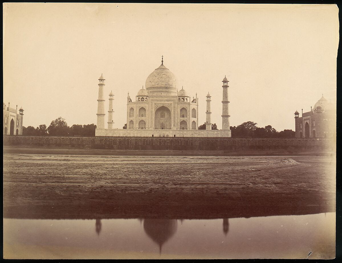 View of the Taj Mahal from the Jamuna, Agra, Unknown, Albumen silver print from glass negative 