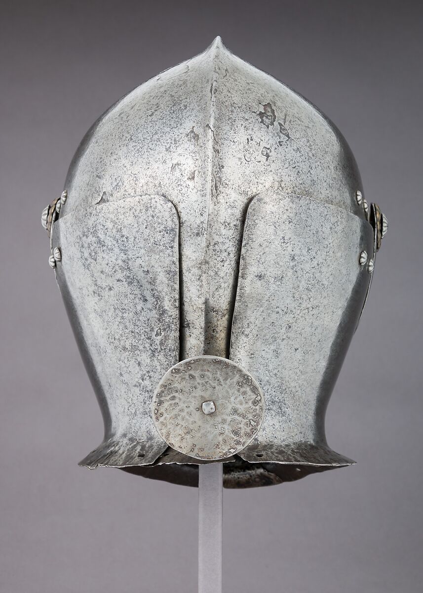 Armet, Steel, brass, Italian, Milan