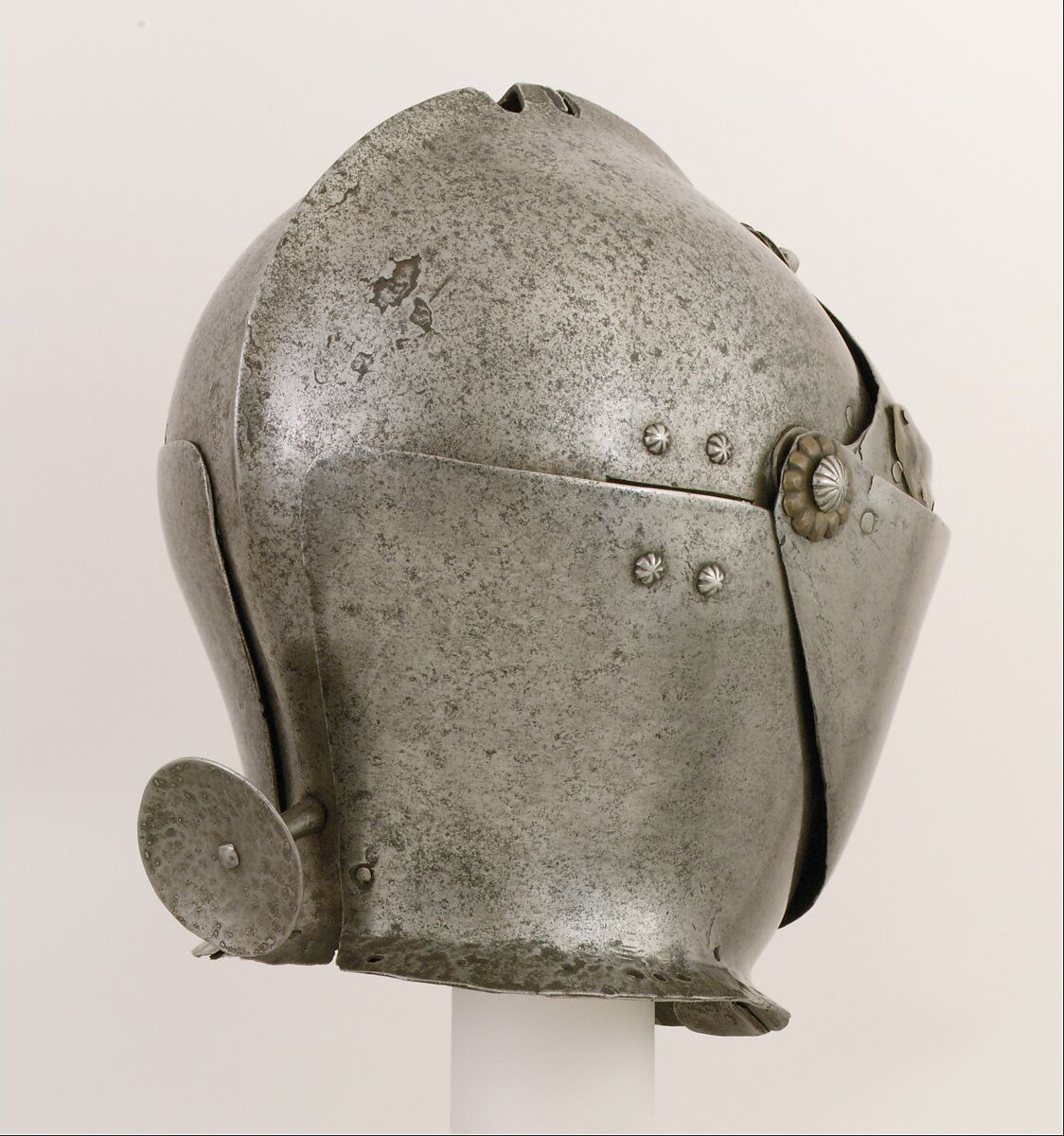 Armet, Steel, brass, Italian, Milan