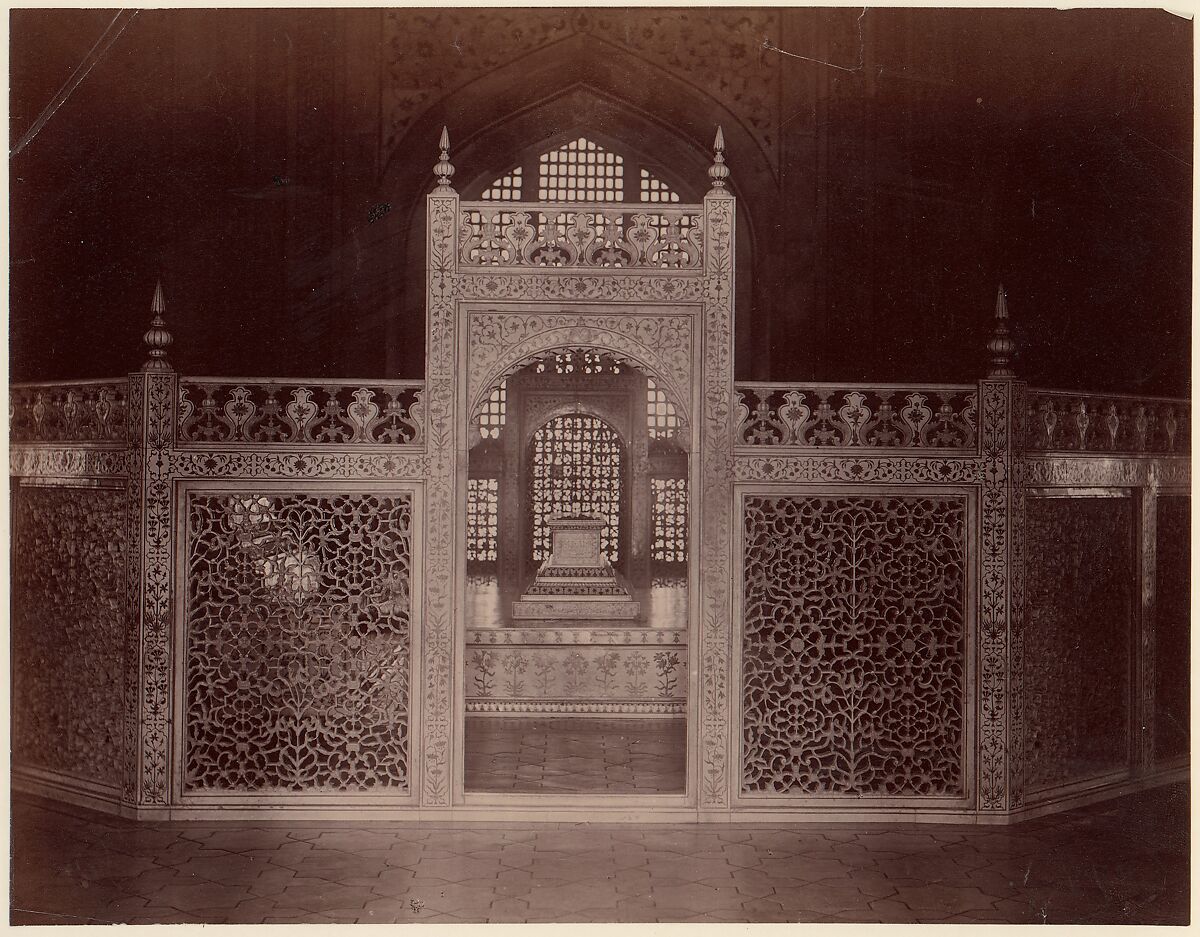 [Interior of Taj Mahal, Agra], Unknown, Albumen silver print from glass negative 