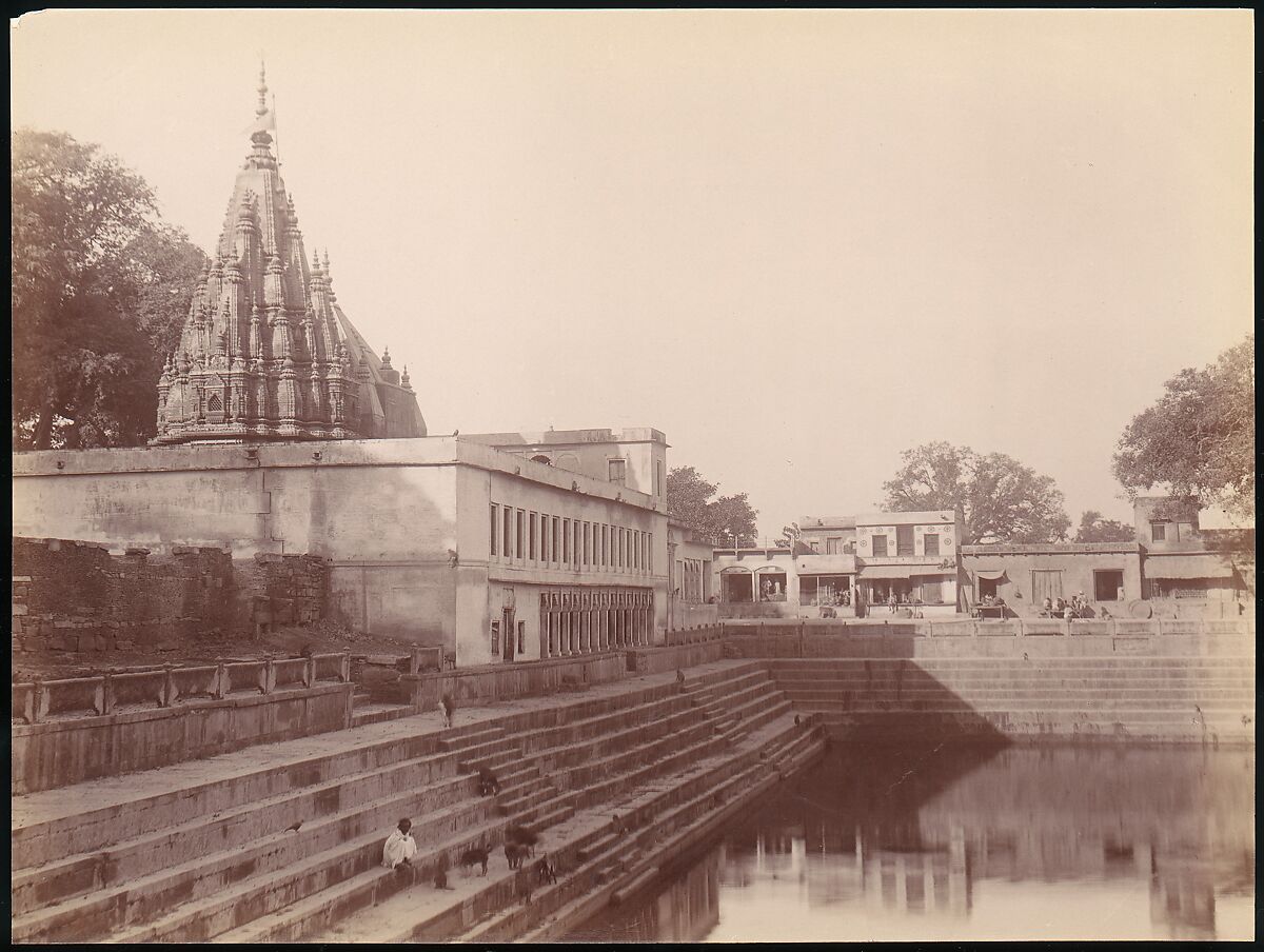 [Monkey Temple, Benares], Unknown, Albumen silver print from glass negative 