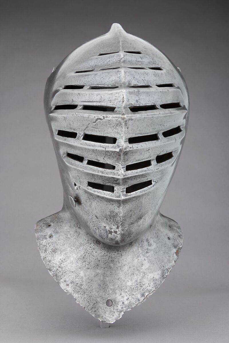 Tournament Helm, Steel, copper alloy, Anglo-Flemish