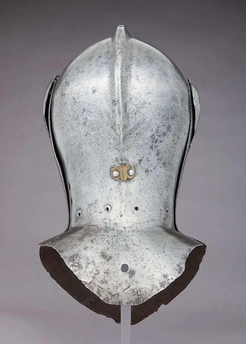 Tournament Helm, Steel, copper alloy, Anglo-Flemish