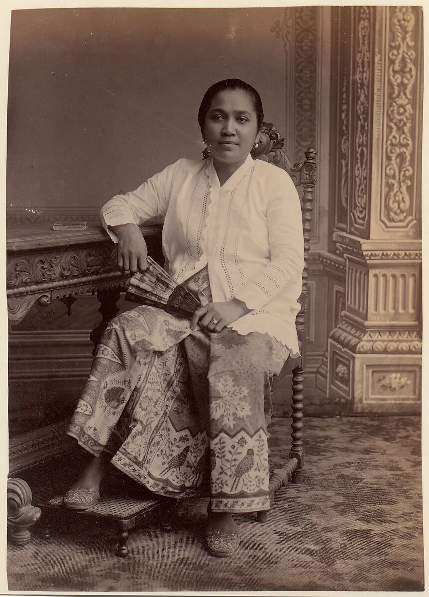 Batavian Woman, Unknown, Gelatin silver print from glass negative 