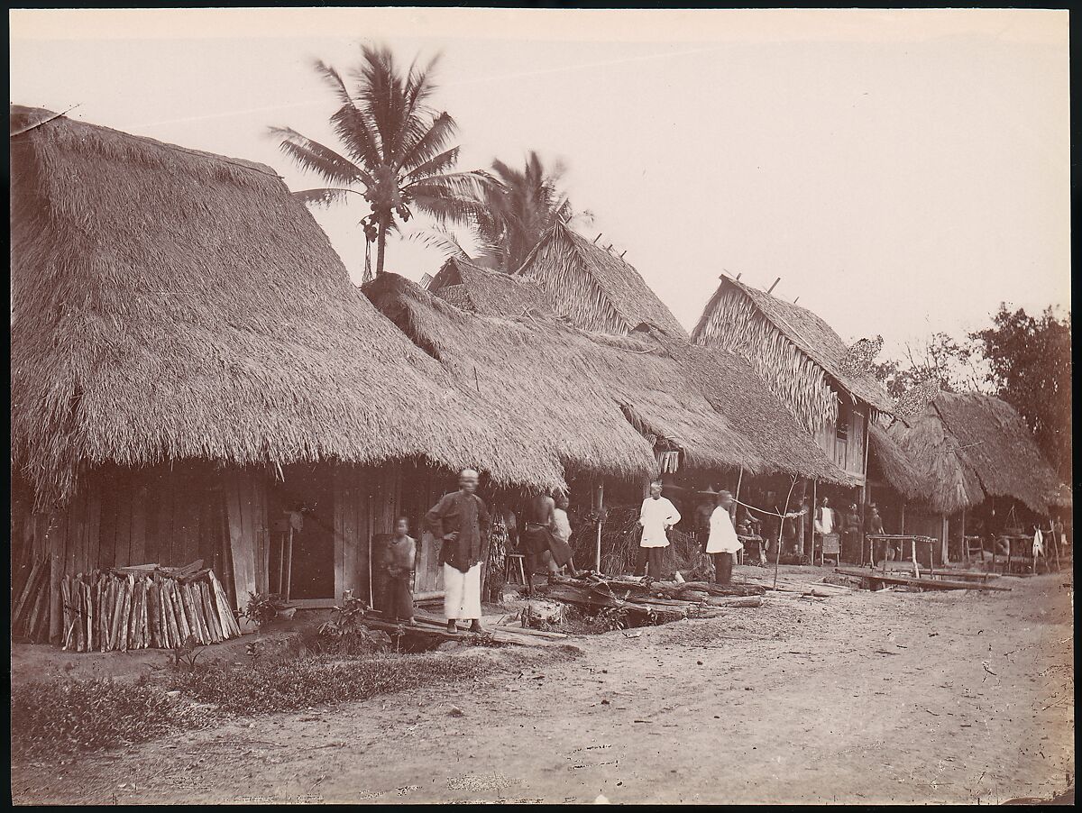 Chinese Village, Singapore, Unknown, Albumen silver print from glass negative 