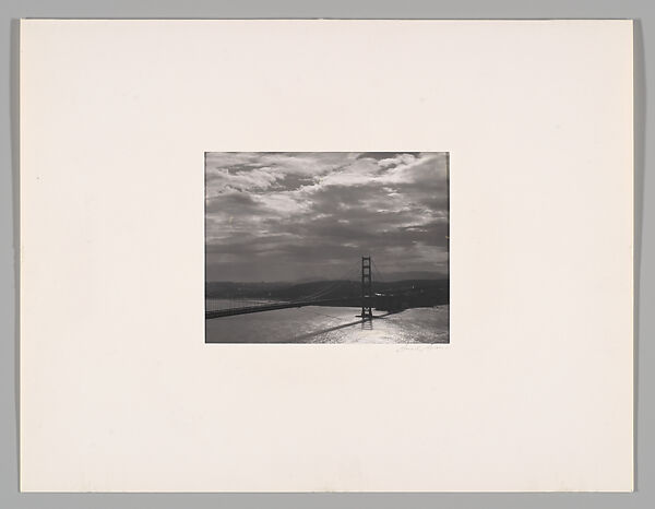 Golden Gate Bridge from Marin Hills, California, Ansel Easton Adams (American, San Francisco, California 1902–1984 Carmel, California), Instant diffusion transfer print (Polaroid)