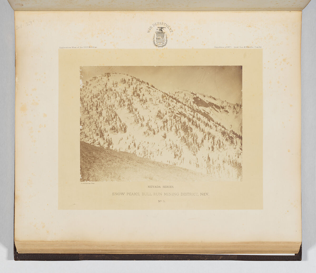 Snow Peaks, Bull Run Mining District, Nevada, Timothy H. O&#39;Sullivan (American, born Ireland, 1840–1882), Albumen silver print from glass negative 