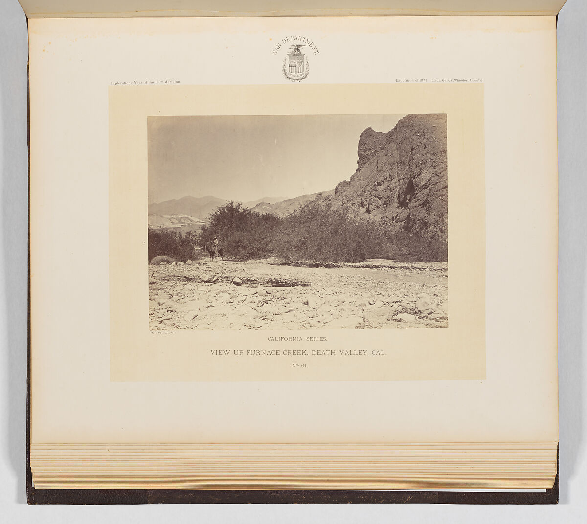View Up Furnace Creek, Death Valley, California, Timothy H. O&#39;Sullivan (American, born Ireland, 1840–1882), Albumen silver print from glass negative 