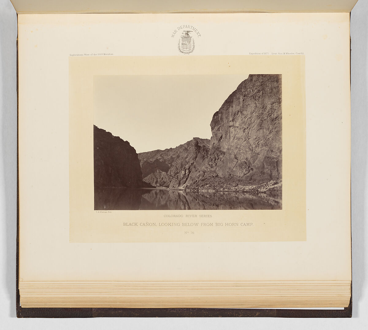 Black Cañon, Looking Below From Big Horn Camp, Timothy H. O&#39;Sullivan (American, born Ireland, 1840–1882), Albumen silver print from glass negative 