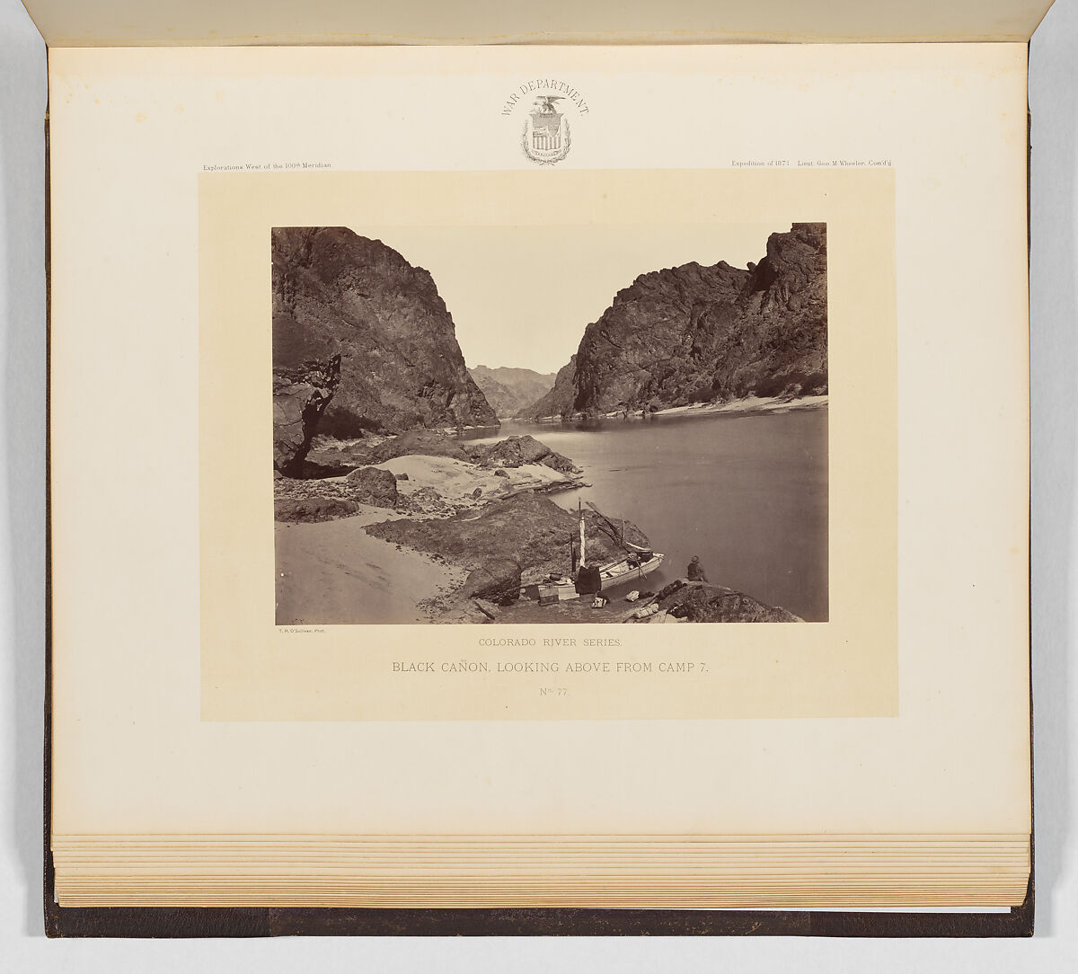 Black Cañon, Looking Above From Camp 7, Timothy H. O&#39;Sullivan (American, born Ireland, 1840–1882), Albumen silver print from glass negative 