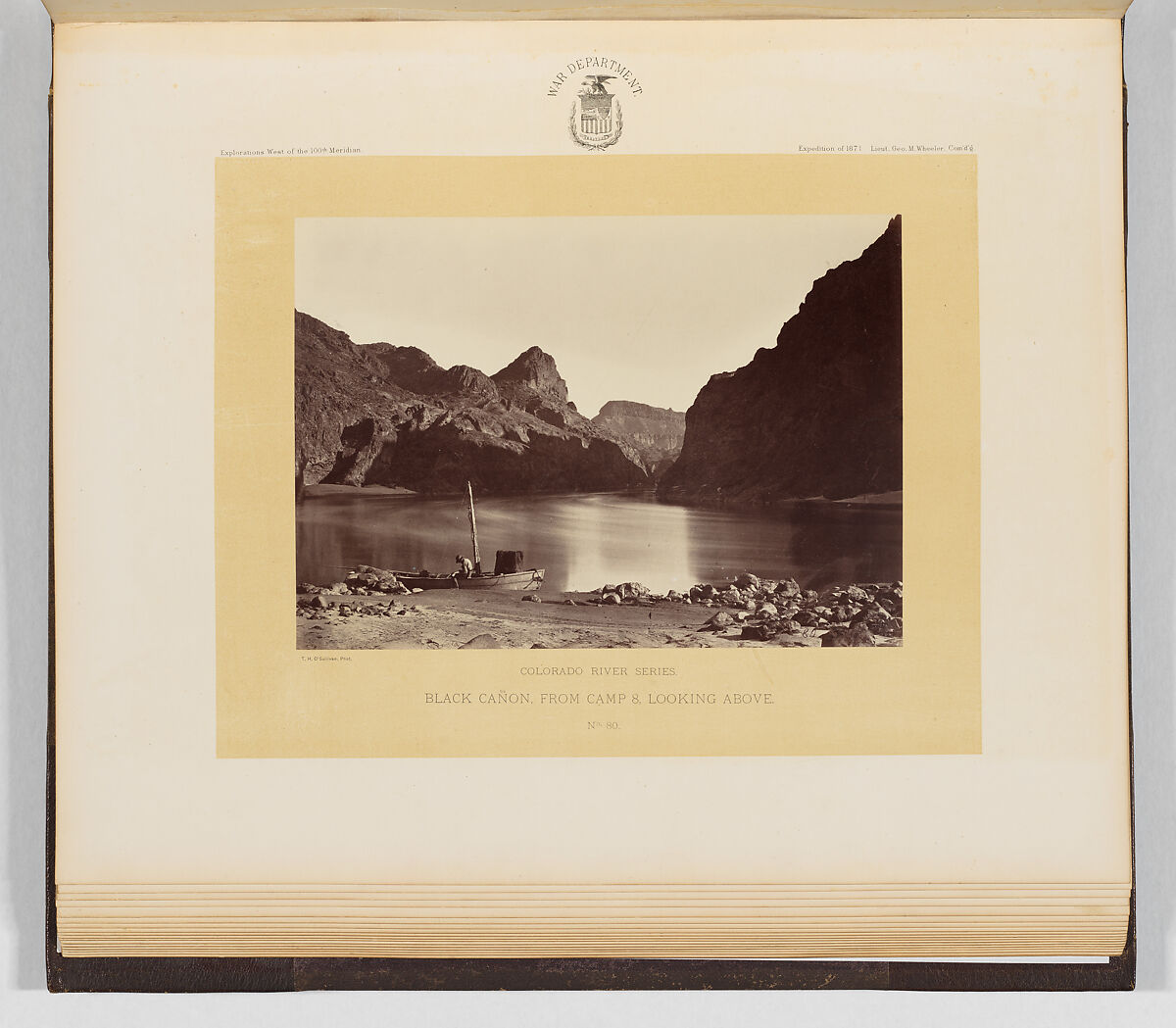 Black Cañon, From Camp 8, Looking Above, Timothy H. O&#39;Sullivan (American, born Ireland, 1840–1882), Albumen silver print from glass negative 