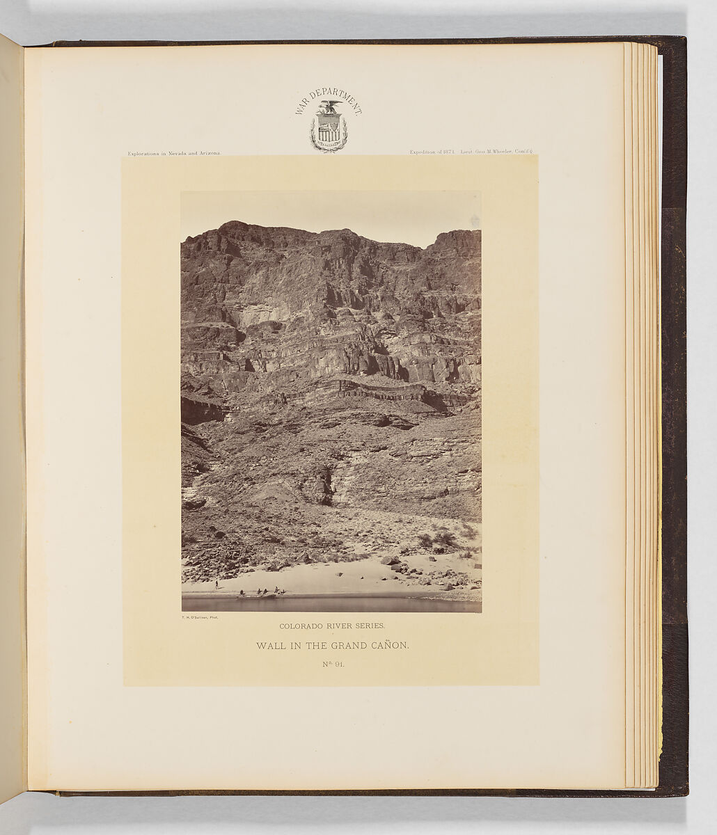 Wall in the Grand Cañon, Timothy H. O&#39;Sullivan (American, born Ireland, 1840–1882), Albumen silver print from glass negative 