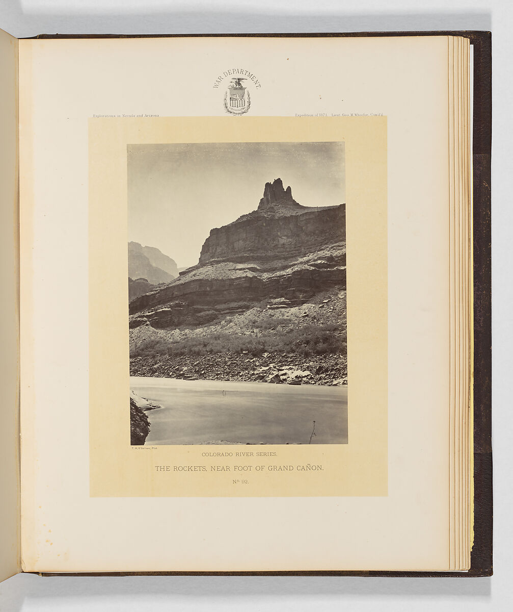 The Rockets, Near Foot of Grand Cañon, Timothy H. O&#39;Sullivan (American, born Ireland, 1840–1882), Albumen silver print from glass negative 