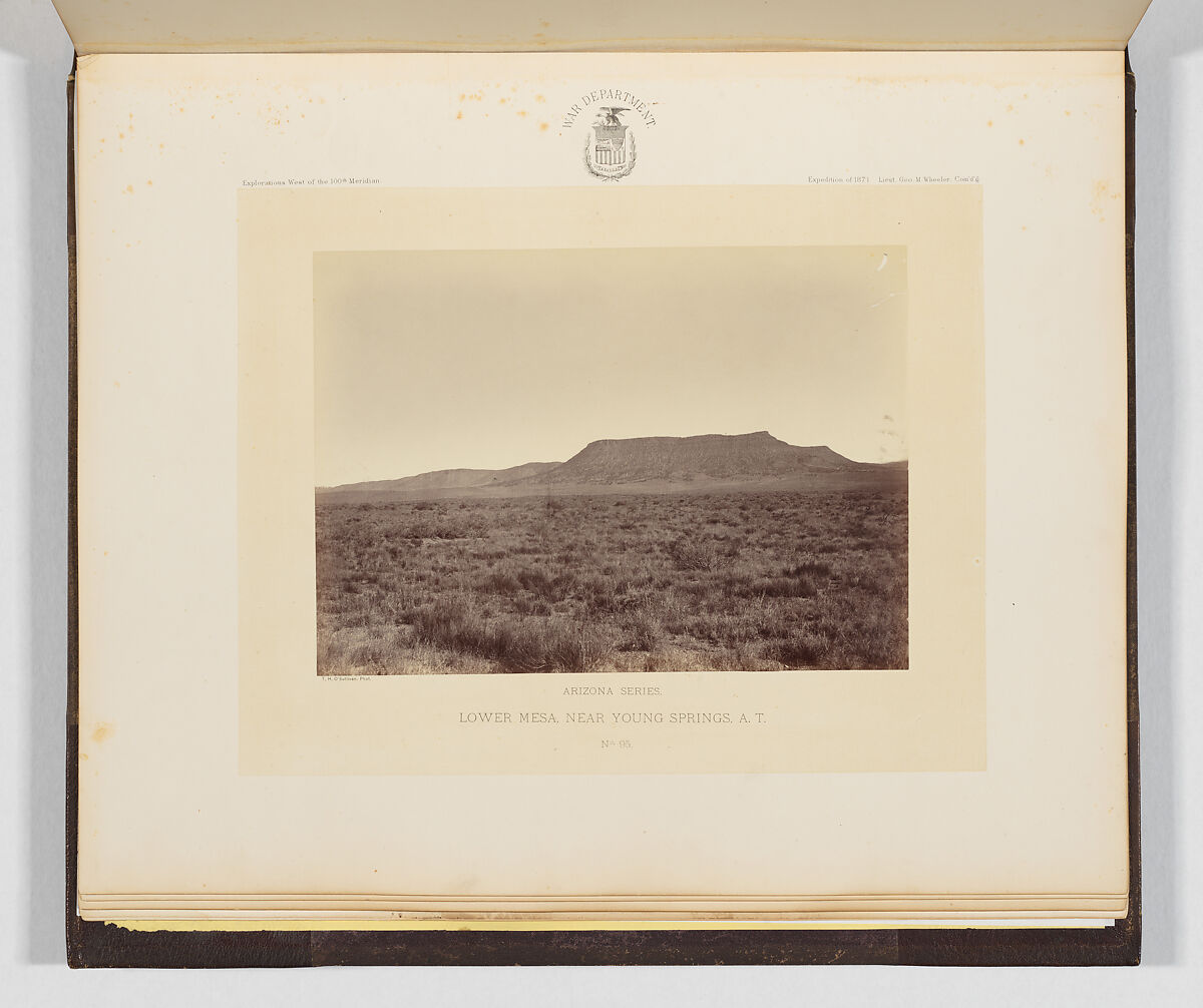 Lower Mesa, Near Young Springs, Arizona Territory, Timothy H. O&#39;Sullivan (American, born Ireland, 1840–1882), Albumen silver print from glass negative 