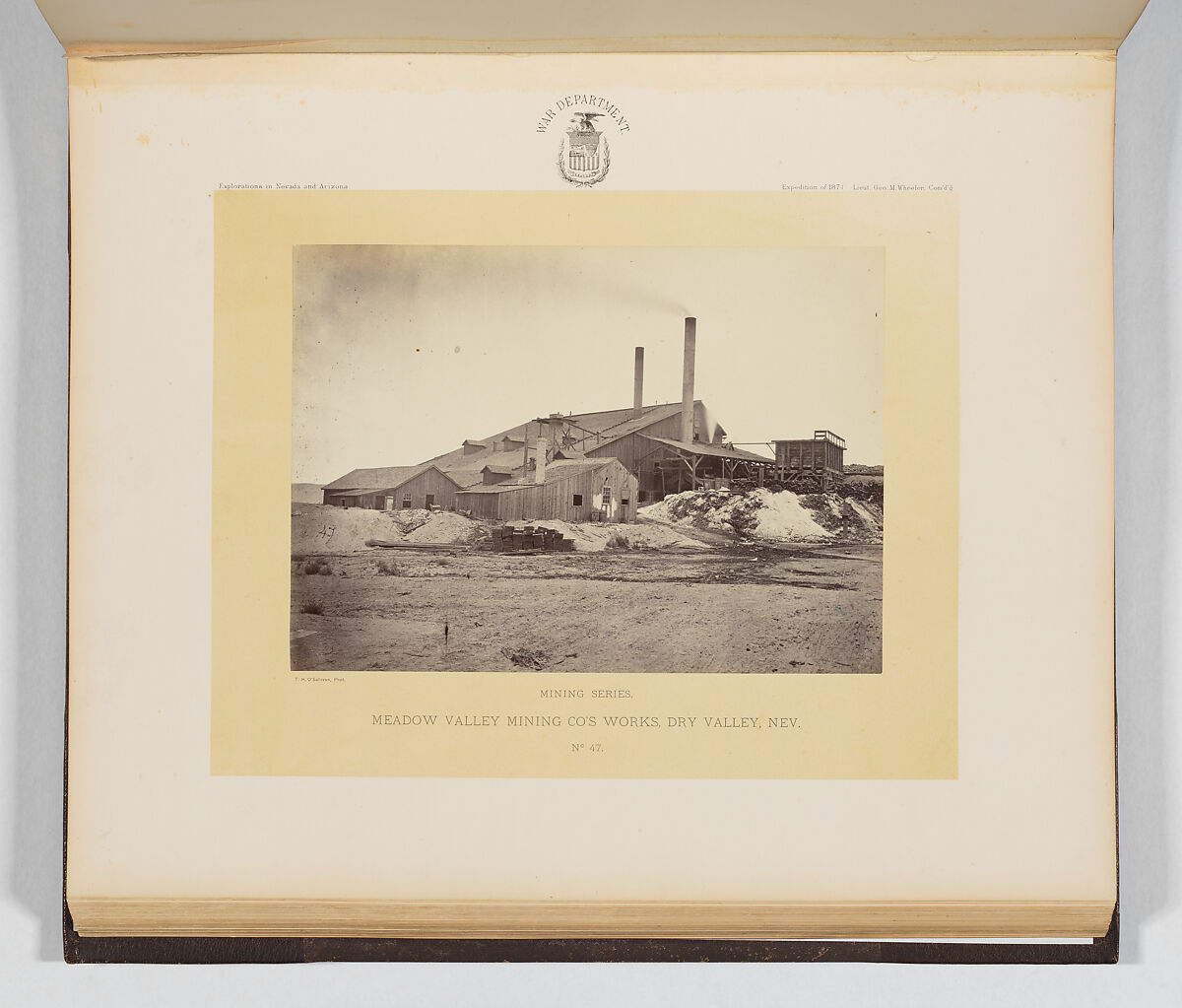 Meadow Valley Mining Company's Works, Dry Valley, Nevada, Timothy H. O&#39;Sullivan (American, born Ireland, 1840–1882), Albumen silver print from glass negative 