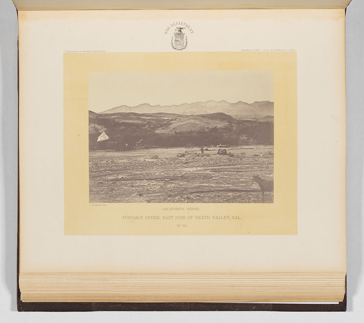 Furnace Creek, East Side of Death Valley, California, Timothy H. O&#39;Sullivan (American, born Ireland, 1840–1882), Albumen silver print from glass negative 