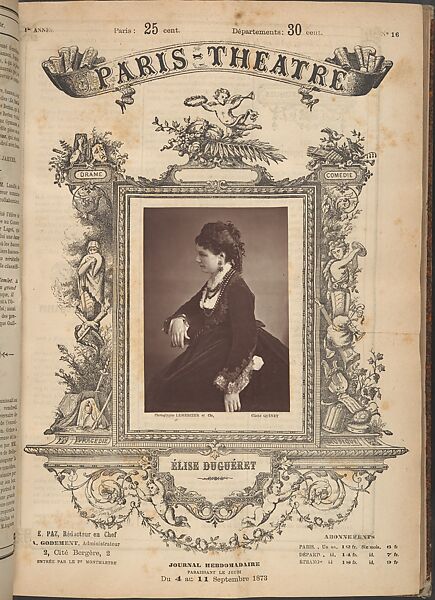 Paris-Théàtre, Nadar (French, Paris 1820–1910 Paris), Woodburytypes 