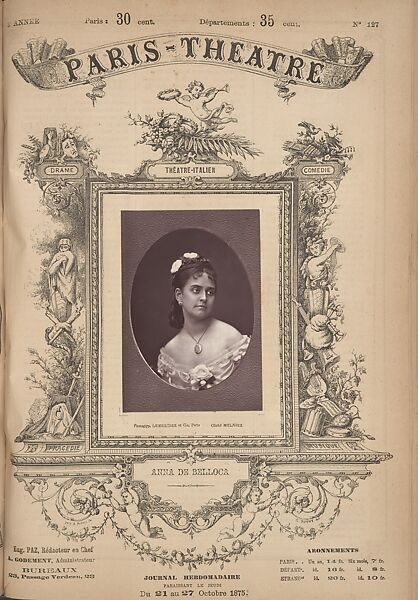 Paris-Théàtre, Nadar (French, Paris 1820–1910 Paris), Woodburytypes