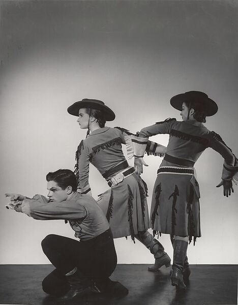 Michael Kidd, Beatrice Tompkins and Ruby Asquith in "Billy the Kid", George Platt Lynes (American, East Orange, New Jersey 1907–1955 New York), Gelatin silver print 