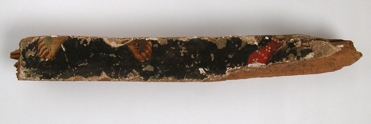 Icon Fragment, Wood, canvas, gesso, tempera, Byzantine or Crusader