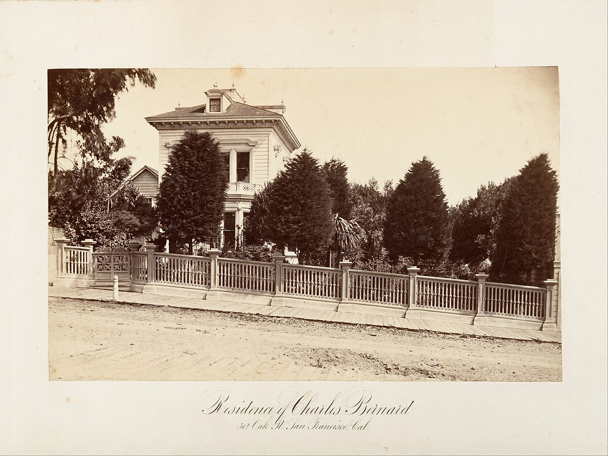 Residence of Charles Bernard. 312 Oak Street, San Francisco, California, Carleton E. Watkins (American, 1829–1916), Albumen silver print from glass negative 
