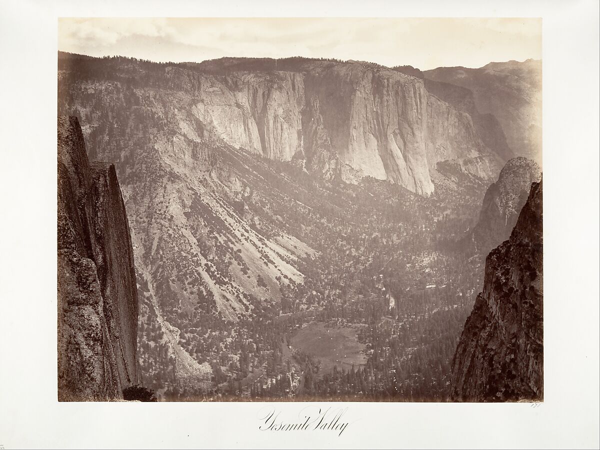 Yosemite Valley, Attributed to Carleton E. Watkins (American, 1829–1916), Albumen silver print from glass negative 