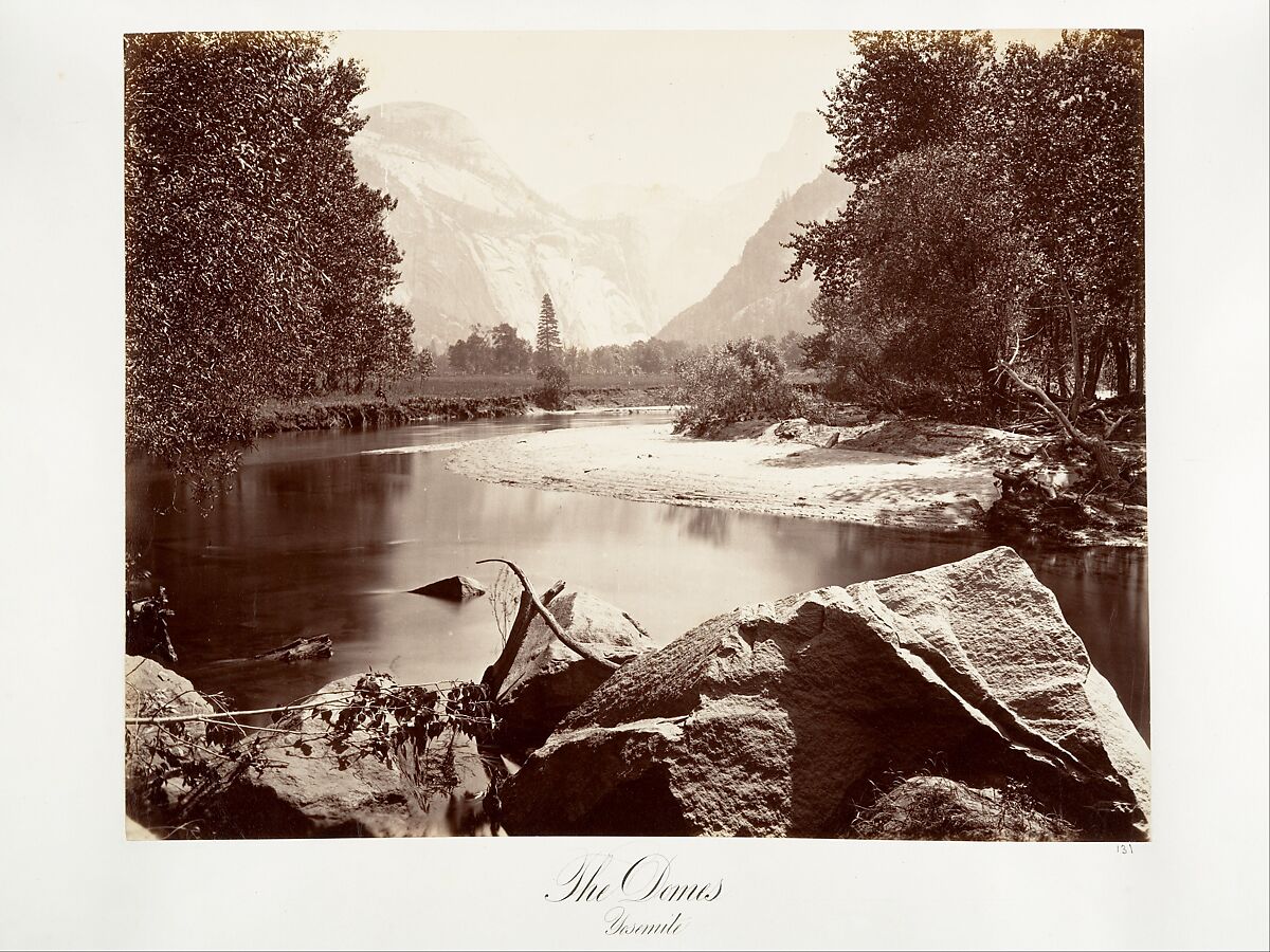 The Domes, Yosemite, Attributed to Carleton E. Watkins (American, 1829–1916), Albumen silver print from glass negative 