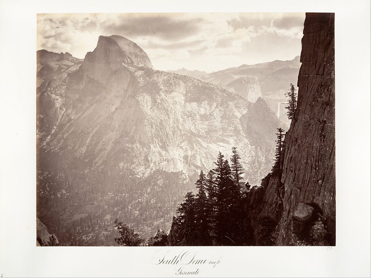 South Dome, 6,000 feet, Attributed to Carleton E. Watkins (American, 1829–1916), Albumen silver print from glass negative 