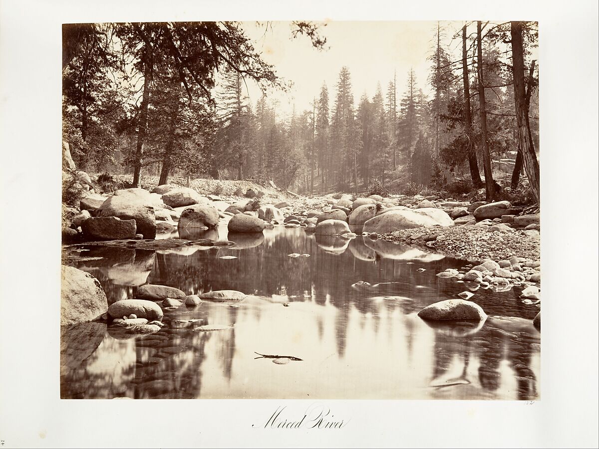 Merced River, Attributed to Carleton E. Watkins (American, 1829–1916), Albumen silver print from glass negative 