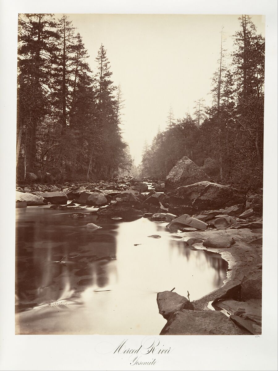 Merced River, Yosemite, Attributed to Carleton E. Watkins (American, 1829–1916), Albumen silver print from glass negative 